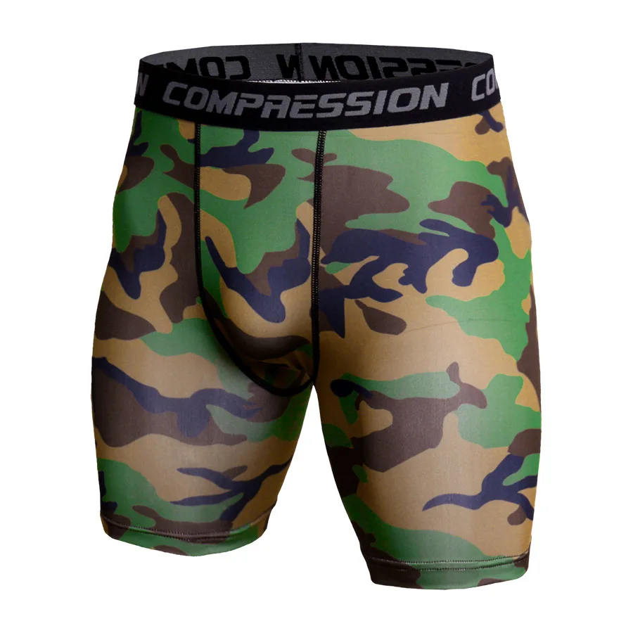 smart casual shorts mens Summer Camouflage Bermuda Compression Shorts Men Army Shorts 3D Print Bodybuilding Tights Short Pants Men's Shorts Sportswear casual shorts for men Casual Shorts