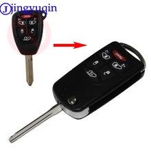 jingyuqin Keyless Entry 6 Buttons Flip folding Remote Car Key Case Shell For Chrysler Town Country Dodge Grand Caravan Jeep