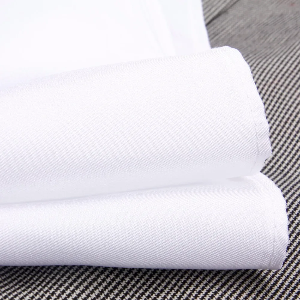  100% Natural Silk Handmade Classical White Pocket Handkerchief Pocket Square Hanky With Giftbox