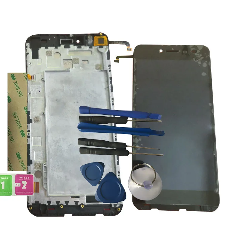 

RYKKZ For AG mobile Zenith LCD Display With Touch Screen With Frame Digitizer Assembly Replacement +Tools +3M Sticker