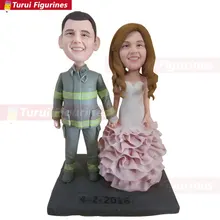 Detroit Tigers индивидуальный Пляж Свадебный торт Топпер Custom Bobble Head глиняная Статуэтка на основе фото клиентов Бейсбол куклы