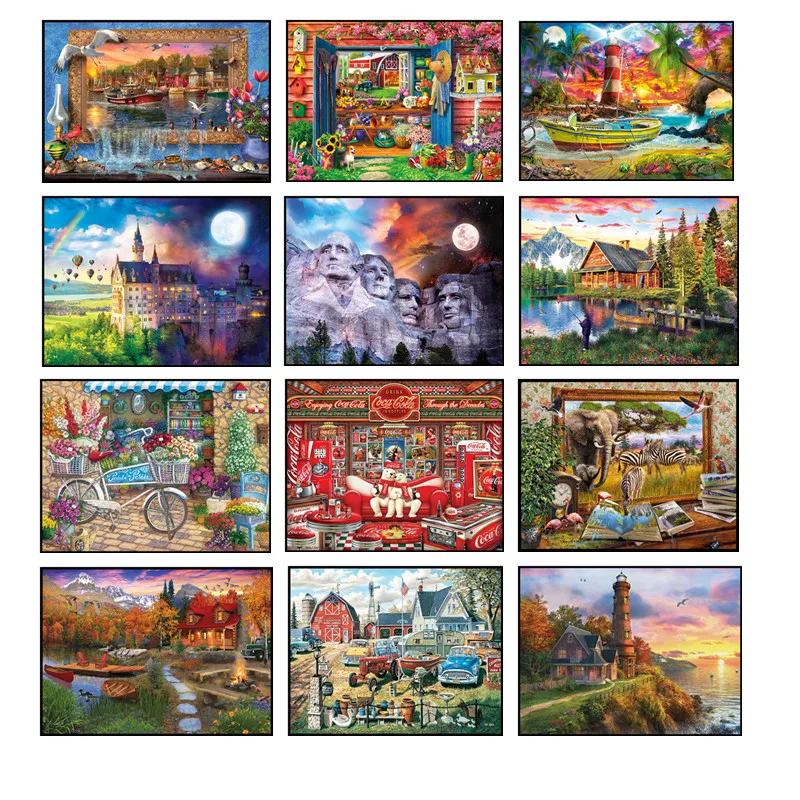 

New 5D DIY diamond painting cartoon "landscape" embroidery cross stitch round diamond mosaic painting home decoration