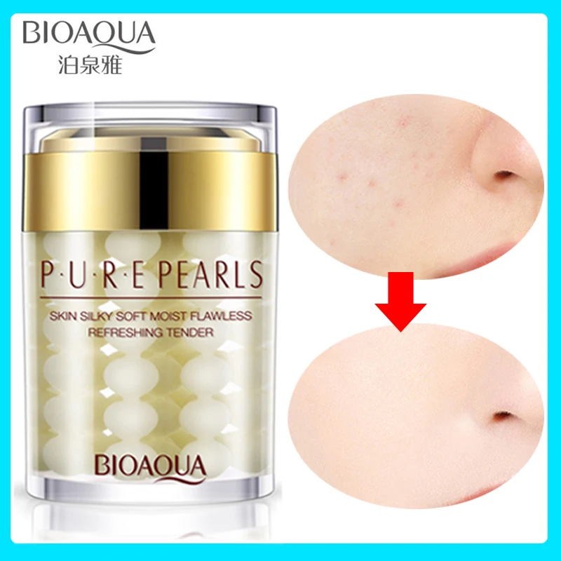

2017 New BIOAQUA Pure Pearls New Face Cream Skin Care Flawless Whitening Moisturizing Anti Wrinkle Face Care Day Creams Beauty