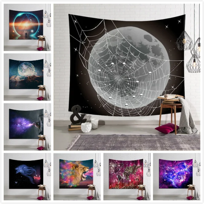 

New Customize Galaxy Hanging Wall Tapestry Hippie Retro Home Decor Yoga Beach Towel 150*200cm/150*230cm/150x130cm/150x100cm