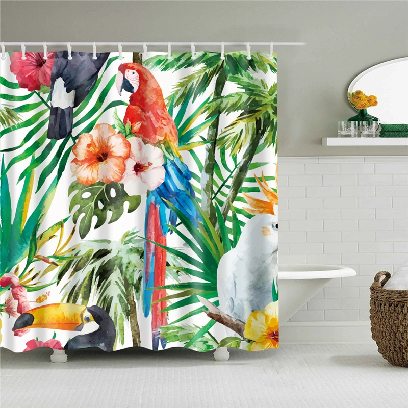 Waterproof Bath Shower Curtains 3d Flowers Printing Custain for Bathroom High Quality Polyester Bath Screen Home Decoration - Цвет: C0326