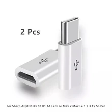 2 шт. адаптер Baiscxst type-C для Micro USB для Sharp AQUOS Xx S2 X1 A1 Letv Le Max 2 Max Le 1 2 3 1S S3 Pro type C кабель usbc