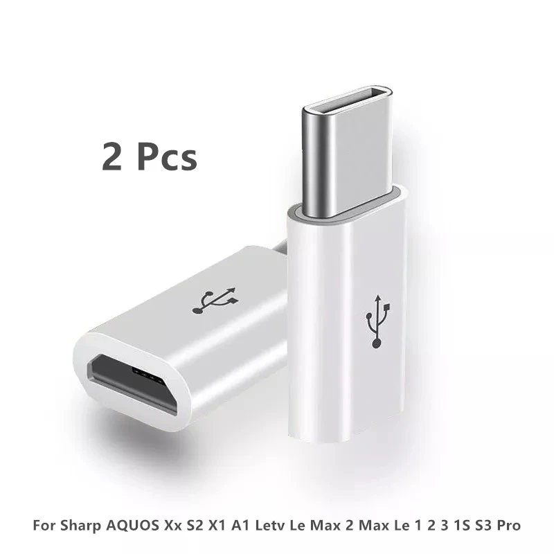 

2PCS Baiscxst Type-C To Micro USB Adapter For Sharp AQUOS Xx S2 X1 A1 Letv Le Max 2 Max Le 1 2 3 1S S3 Pro Type C USBC Cable