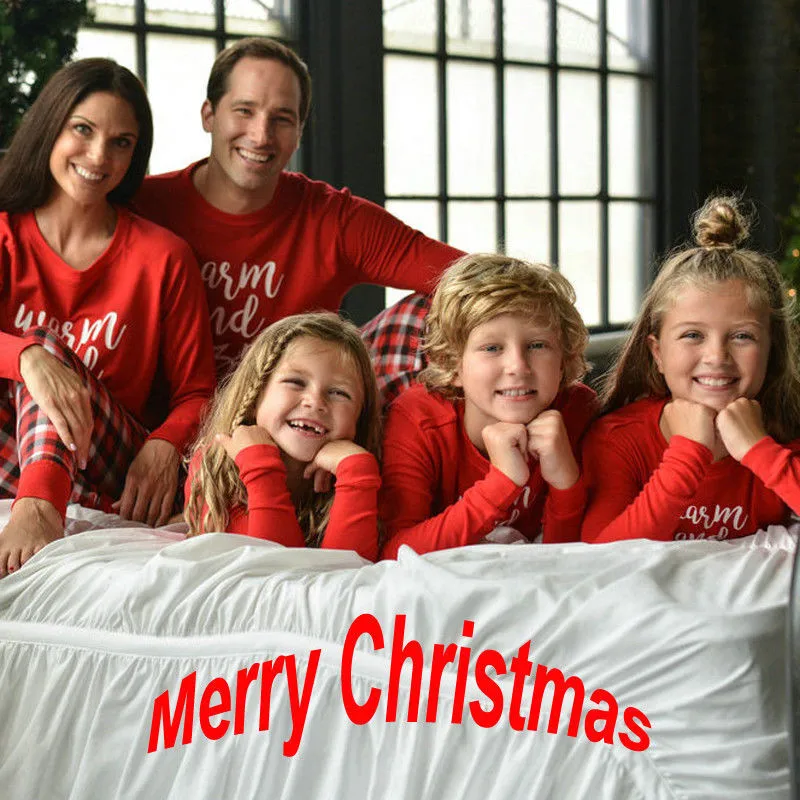 Рождественская Пижама год папа мама дочь Для мужчин Для женщин Детские наряды Семейные комплекты пижамы установить семейная одежда
