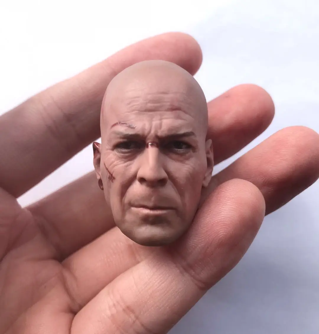 1//6 Bruce Willis Head Sculpt For Die Hard 12‘’ Hottoys Figure Body