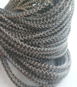 

Z-5148 3mm Dark Brown Leather Cord Braided Genuine Leather String Free Shiping