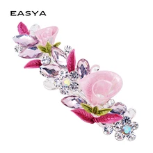 EASYA модный головной убор красочные эмалированные Цветы шпильки для женщин романтические Стразы заколки для волос ювелирные изделия