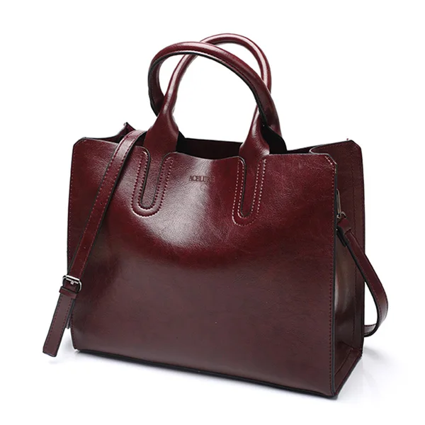 ACELURE Leather Handbags Big Women Bag High Quality Casual Female Bags