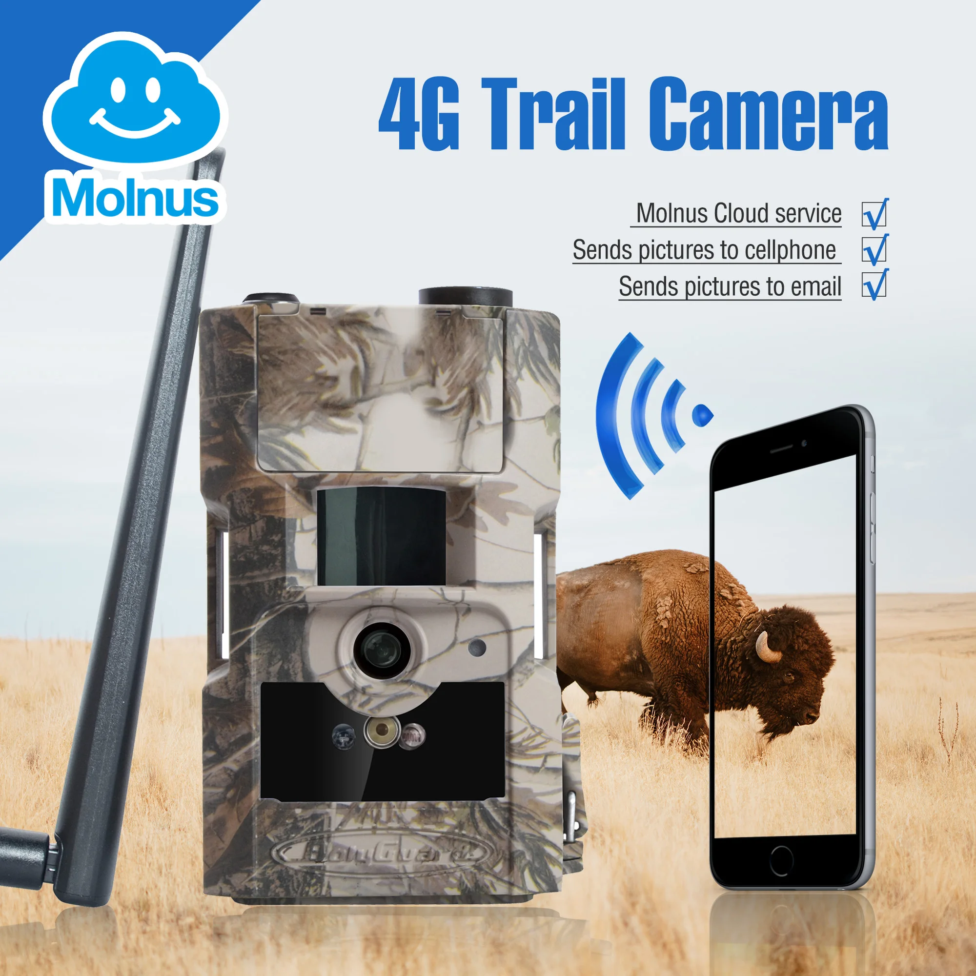 Охотничья тропа Bolyguard камера 4G 24 м molnus 90 футов фотоловушка ночного видения