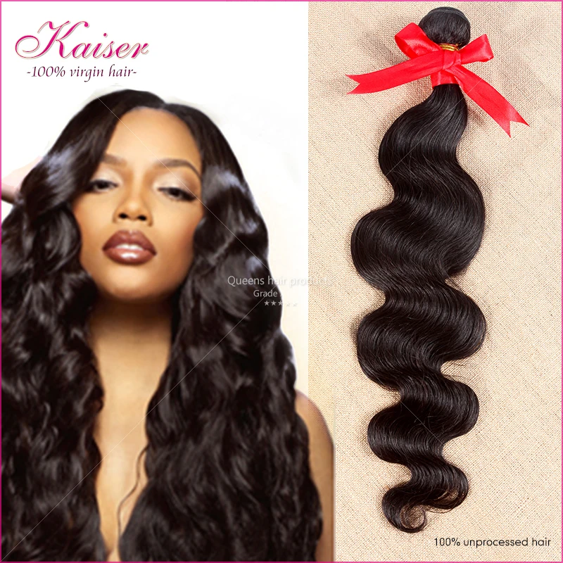 Brazilian virgin hair extensions body wave queen hair kaiser hair mixed