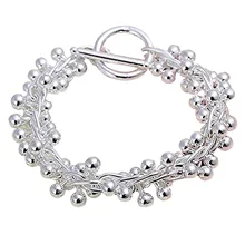 Beautiful Lady Jewelry solid silver Plated Crystal bracelet