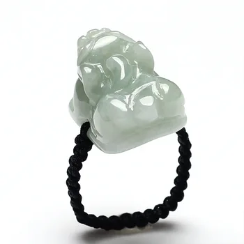 

Hand Weaving Emerald Brave Jade Ring Natural AAA Gemstone Jewelry unique handmade for women