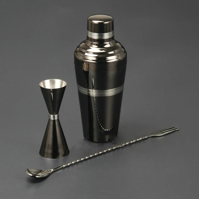 Gold Shaker Whiskey Cocktail Set Bartender Tool Kit Shaker Distiller