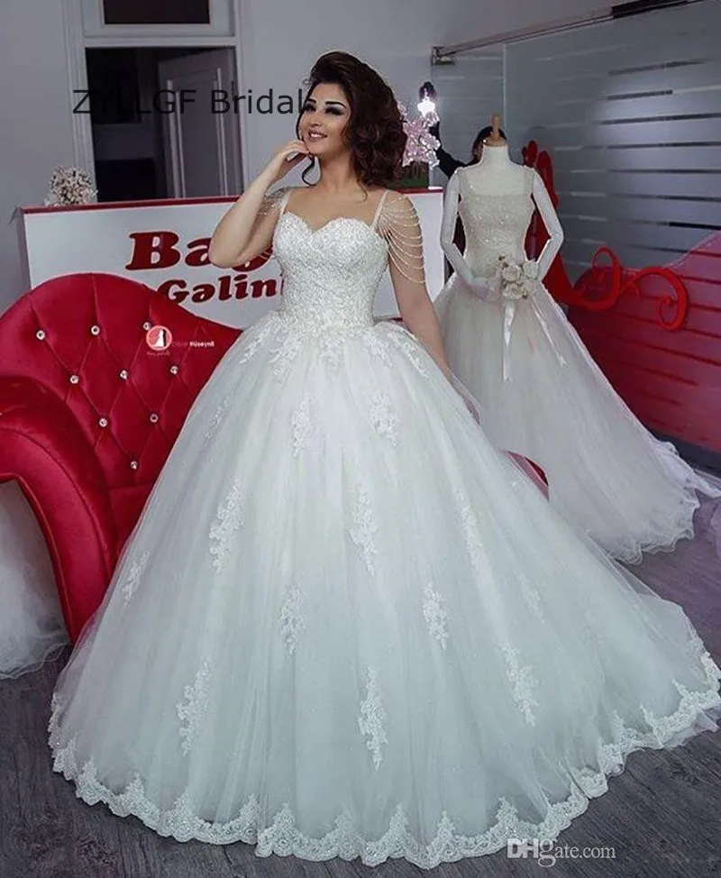 Zyllgf Bridal Ball Gown Sayang Gaun Pengantin Timur Tengah
