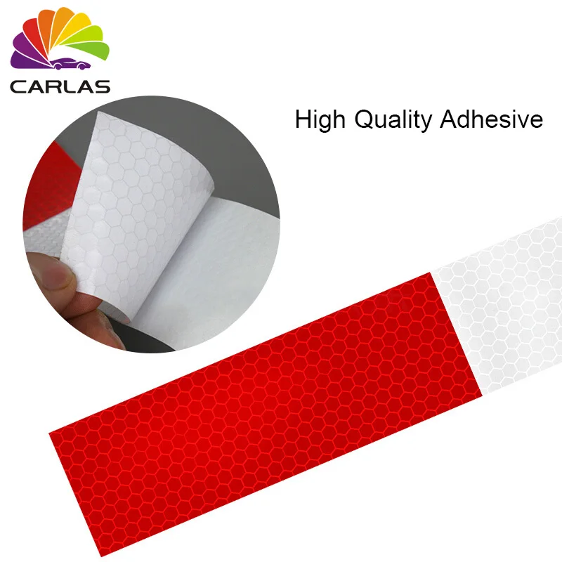 

CARLAS Free Freight Red White Temporary Traffic Signs Custom Printed Reflective Tape For Car Safety