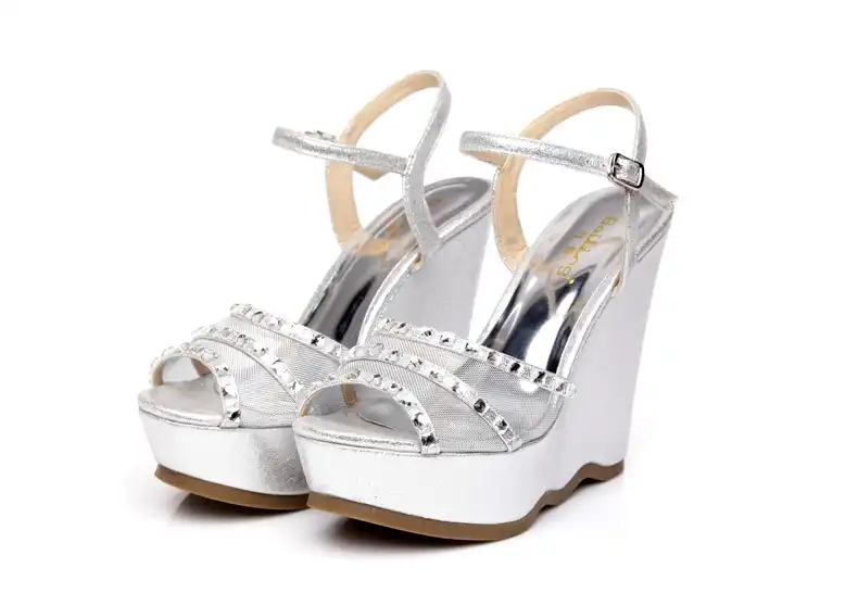 silver diamond heels