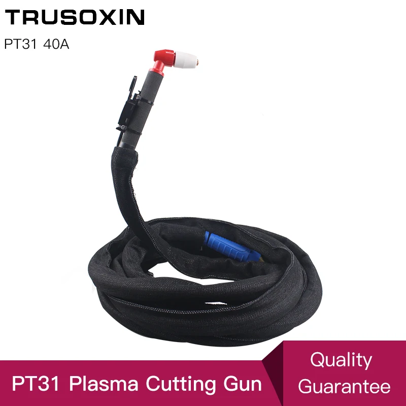 

Air Plasma Cutter Torch PT-31 PT31 Black Head For CUT40 LGK40 40A 5M 3M