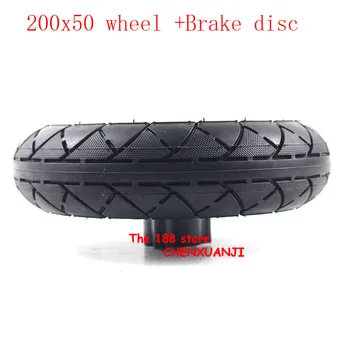 

NEW 8" Electric Scooter Tyre With Wheel Hub with Brake disc 200x50 Inflation Tyre&inner tube Electric Vehicle Aluminium tire