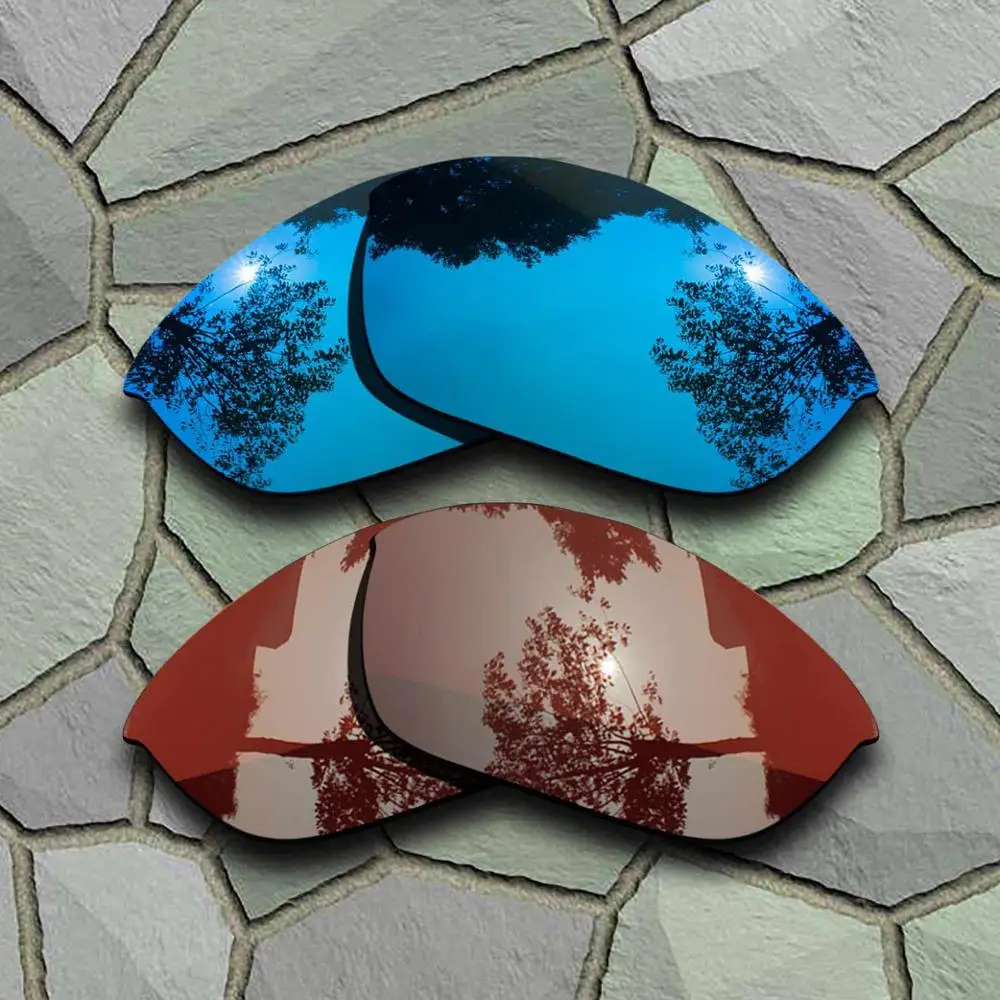 Blue-Bronze Brown Небесно голубой и бронзовый, коричневый солнцезащитные очки для женщин Поляризованные замена оптические стёкла Oakley Половина Куртка 2,0 - Цвет линз: Blue-Bronze Brown