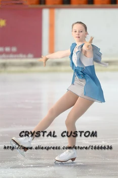 

Hot Sales Girls Figure Skating Competition Dresses Crystals Graceful New Brand Ice Figure Skating Dresses Children DR3763