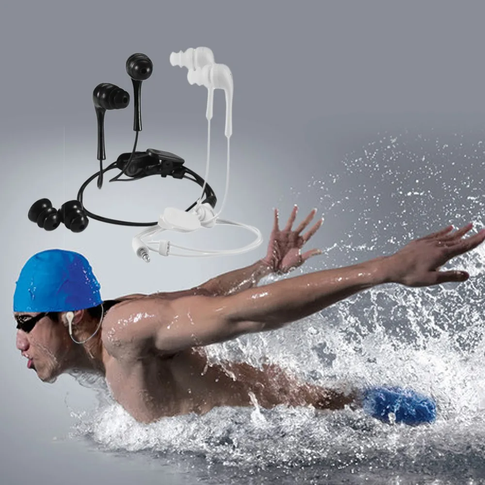 High Quality 3.5mm waterproof In Ear Earphone Headphone for swimming