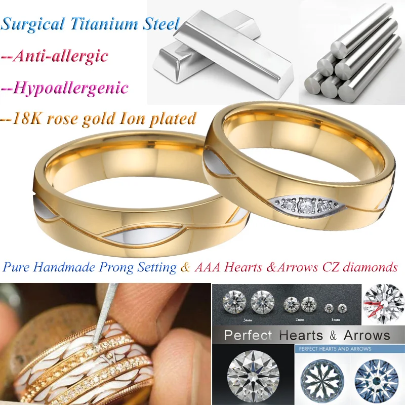 Original Designer Alliances Mens Wedding Band Couple Rings Titanium Stainless Steel jewelry Engagement Rings for Women (2)