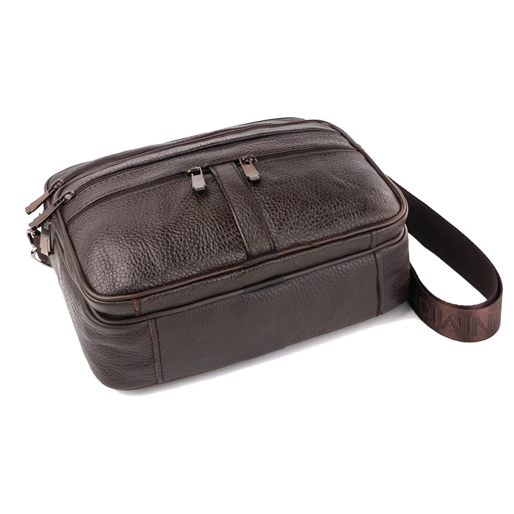 

Hot Selling 1PC Men Handbag Genuine Leather Adjustable Strap Business Crossbody Bag Handbag -B5
