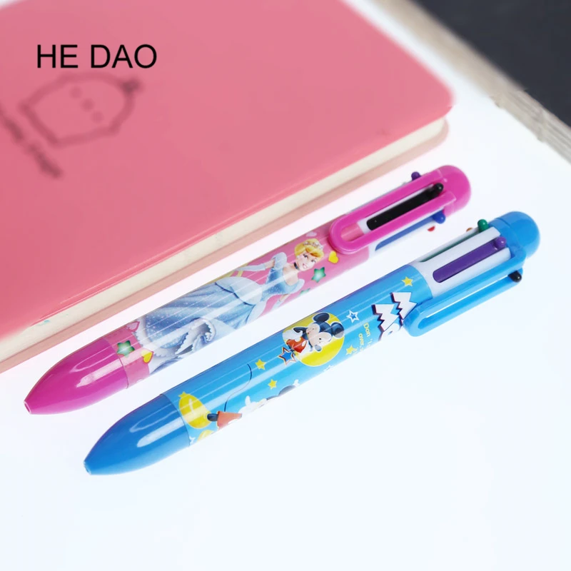 New Arrival Novelty Multicolor Ballpoint Pen Multifunction 6 In1 Colorful Stationery Creative School Supplies