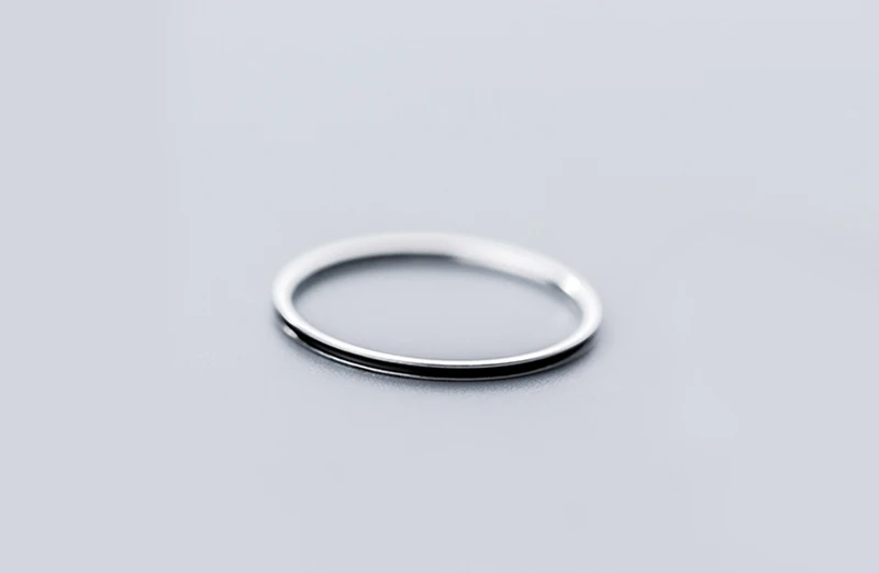 3 шт./компл. простые 1 мм ширина 925 стерлингового серебра тонкие кольца гладкое Кольцо Круг маленькое кольцо для средней фаланги пальца кольцо для женщин ювелирные изделия
