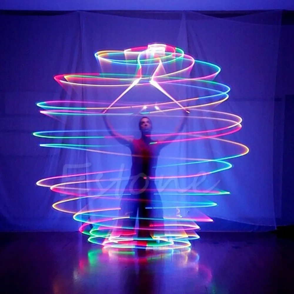 

Pro LED Multi-Colored Glow POI Thrown Balls Light Up For Belly Dance Hand Props