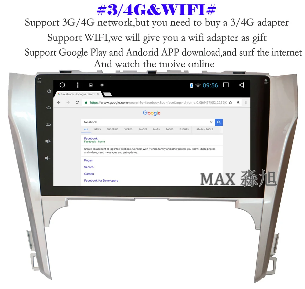 Top MAX Android 8.1.0 Car DVD Player for Toyota Camry 55 2012 2013  2014 Car Radio RDS 4G WiFi SWC GPS Navigation System Free Map 8