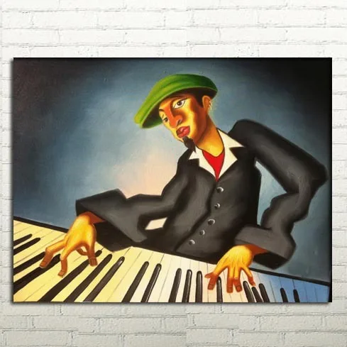 

Hand Painted Figure painting HIP KEYBOARD PLAYER