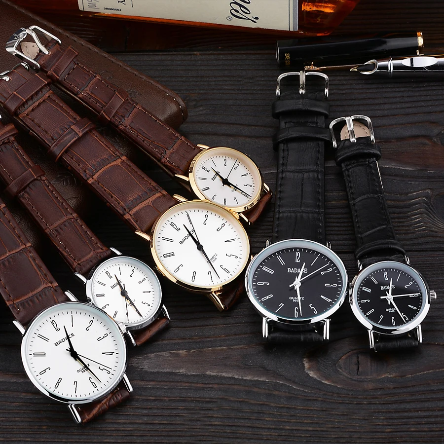 

BADACE Brand Lovers Watch Fashion Ultra-Thin Quartz-Watch Couples Men Woman Wristwatches Birthday Christmas Gifts 9938