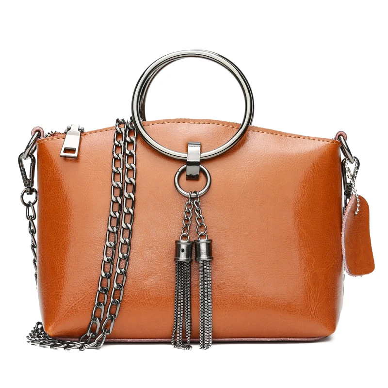 

Ladies handbag 2018 New Leather Shoulder Bags Chain Wild Messenger Bag