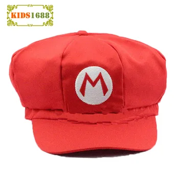 

Anime Super Mario Bros baby Hat Cartoon Cosplay mario bros kids Cap brands Unisex Multi-color Birthday Gift Super Mario Bros Hat