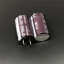 5 шт. 1000 мкФ с алюминиевой крышкой, 50В NICHICON PS серии 16x25 мм низкое сопротивление 50V1000uF Алюминий электролитический конденсатор с алюминиевой крышкой