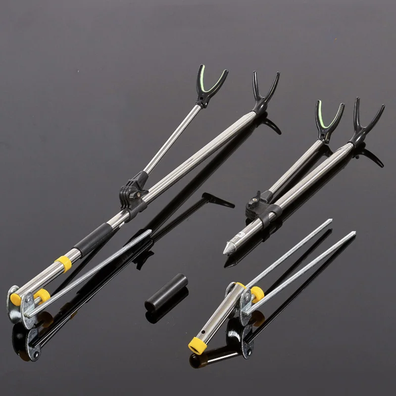 

Telescopic Stainless Steel Fishing Support1.5M 1.7M 1.9M 2.1M V Rod Holder Fishing Tools Kits Rack