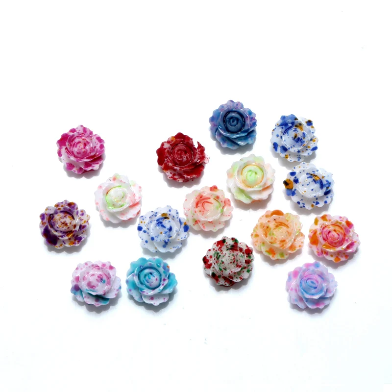 

LF Mixed Resin Flower Decoration Crafts Beads Flatback Cabochon Scrapbooking For Embellishments Kawaii Diy Accessories 100PCS