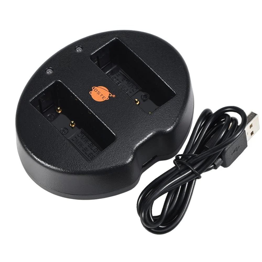 DSTE USB Dual Charger for Panasonic DMW BLE9E DMW BLG10 Camera Battery