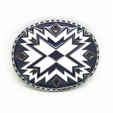 Западная ковбойская белая тотемная Узорчатая пряжка для ремня из сплава подходит для 4 ремней в направлении потока модная верхняя фурнитура для ремня