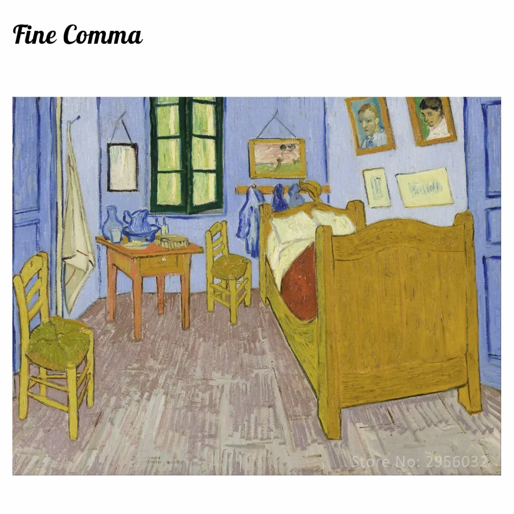 Us 103 55 5 Off Bedroom In Arles 3rd Version By Vincent Van Gogh Hand Painted Oil Painting Reproduction Replica Wall Art Canvas Painting Repro In