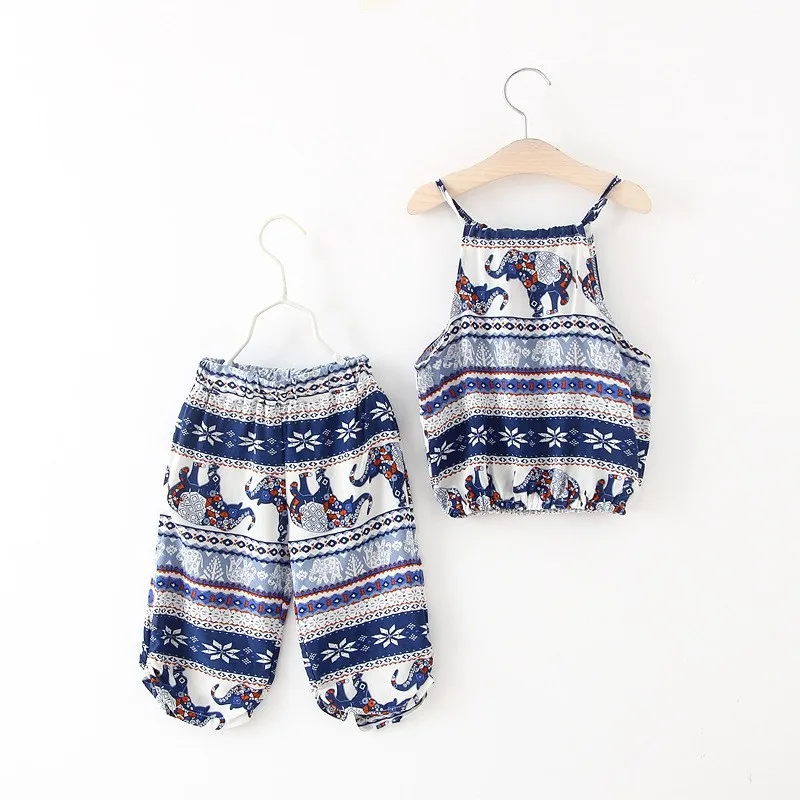Модный комплект одежды для маленьких девочек Цветочные майки+ короткие штаны комплект одежды из 2 предметов новые летние модные детские комплекты