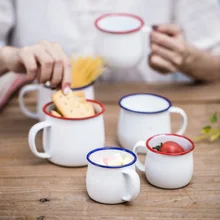 Ретро керамическая чашка продуктовый Европейский классический стиль Милая кружка для завтрака эмалированные молочные чашки свежий стиль милые подарки большая кружка для живота чашка