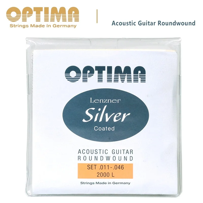 

OPTIMA 2000L Lenzner Silver Acoustic Guitar Strings 11-46 with Hexagonal core