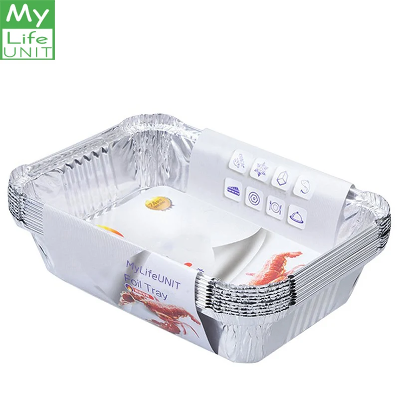 

MYLIFEUNIT Disposable Aluminum Foil Pan Non Stick Tray Aluminum Foil Pans for Grease Catch Pans Replacement Liner Trays without