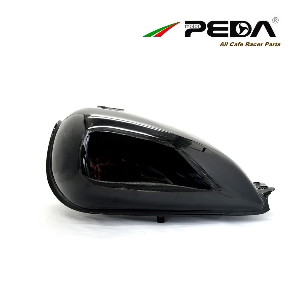 1FD PEDA кафе Бензобак гоночного 9L 2,4 галлонов мотоцикл винтажный Топливный Газ может Ретро Бензобак для SUZUKI GN 125 250 GS для HONDA - Цвет: Black